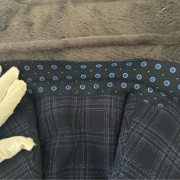 Renoir Men's Navy Plaid Blazer Size 38 Slim - Picture 10 of 15